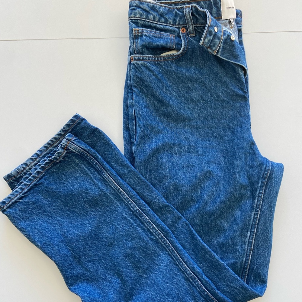 Reformation Women's Relaxed Blue Jeans